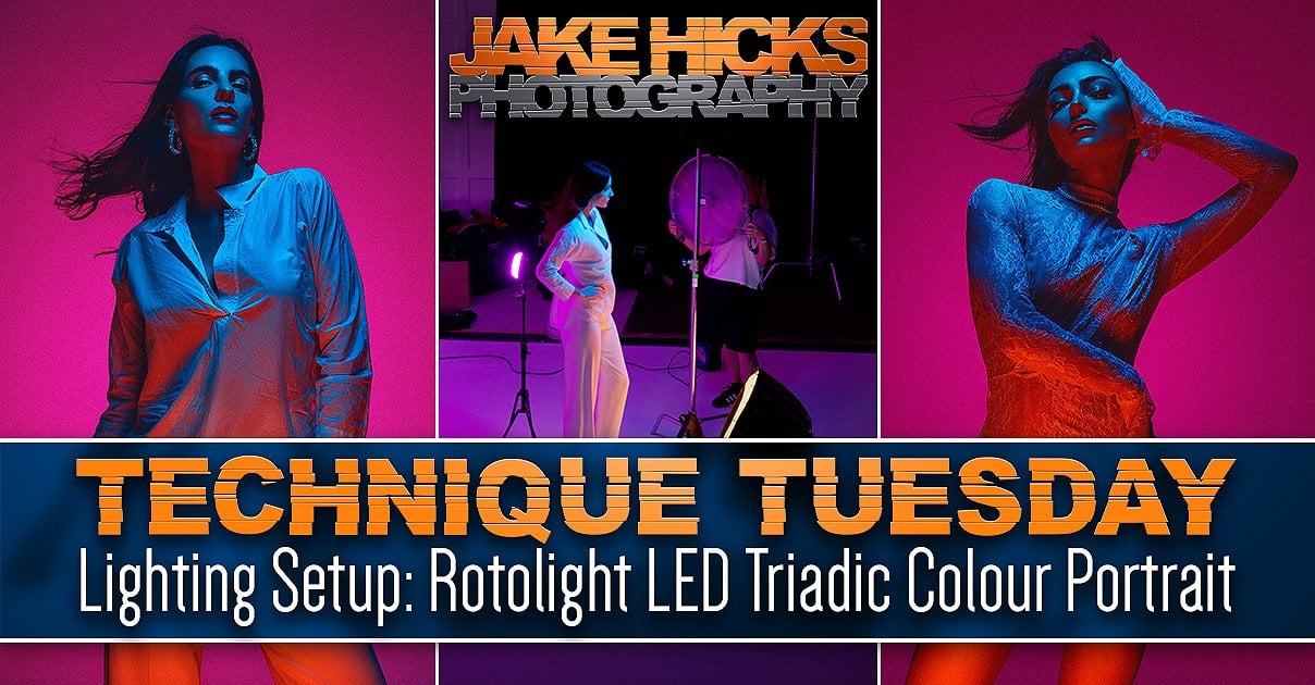 Create this triadic colour portrait with this Rotolight LED lighting set-up